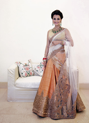 Dia Mirza's wedding dress