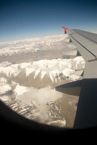 (Day 1) Snow-capped mountains - shot from the plane