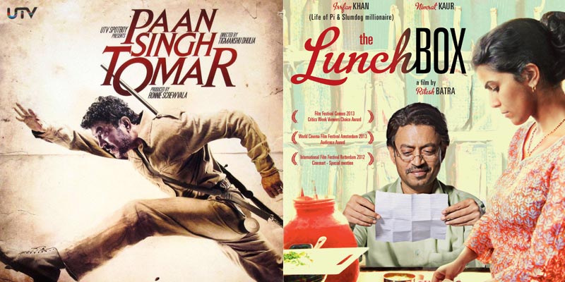 bollywood Irrfan Khan The LunchBox and Paan Singh Tomar